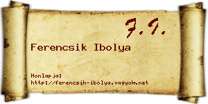 Ferencsik Ibolya névjegykártya